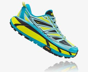 Hoka One One Women's Mafate Speed 2 Trail Shoes Light Blue/Yellow Clearance Sale [PUOEY-3729]